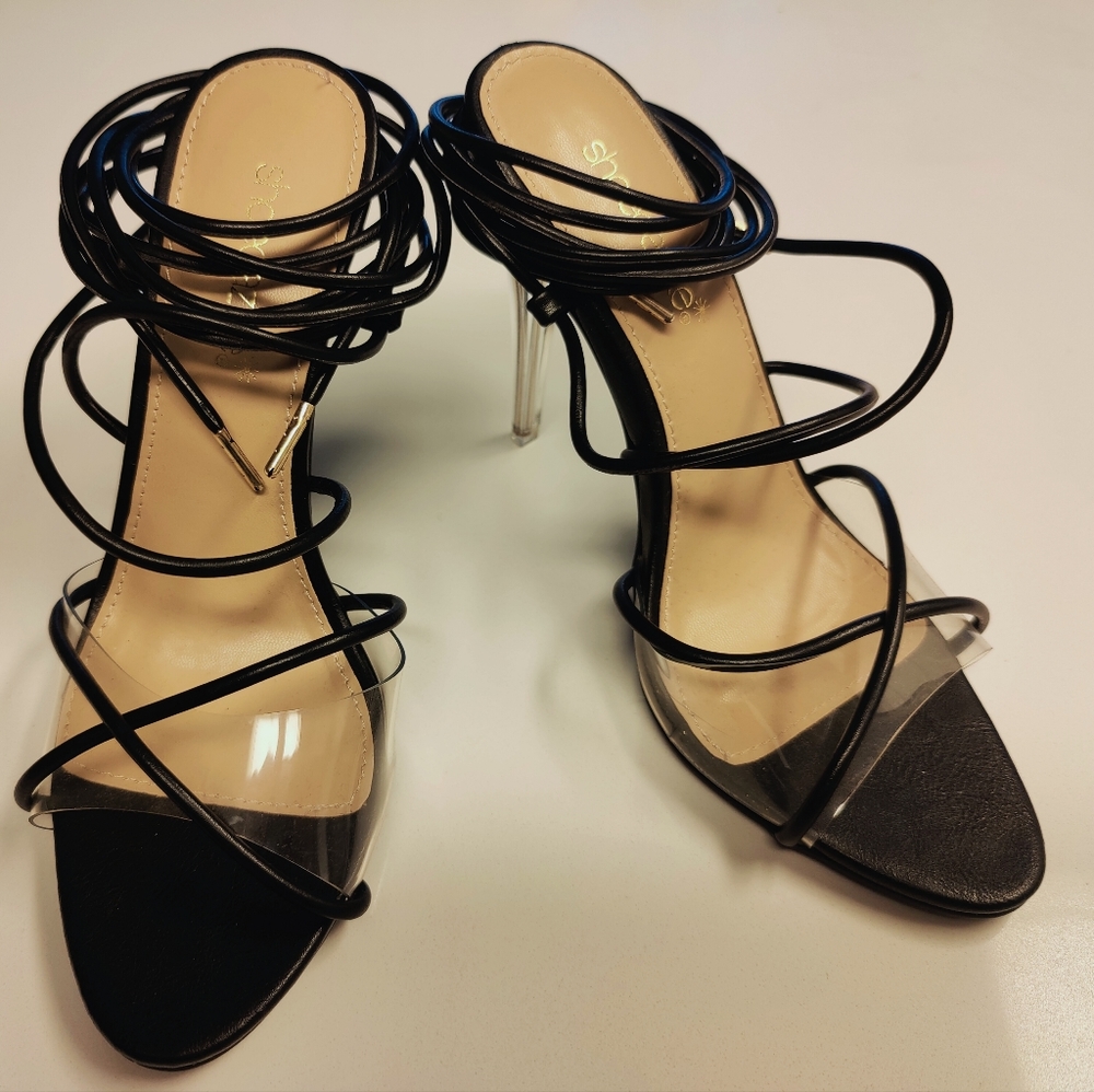 Sexy tie up stiletto sandals